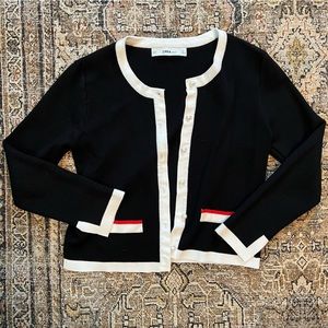 Zara Knitwear Cardigan with pearl details